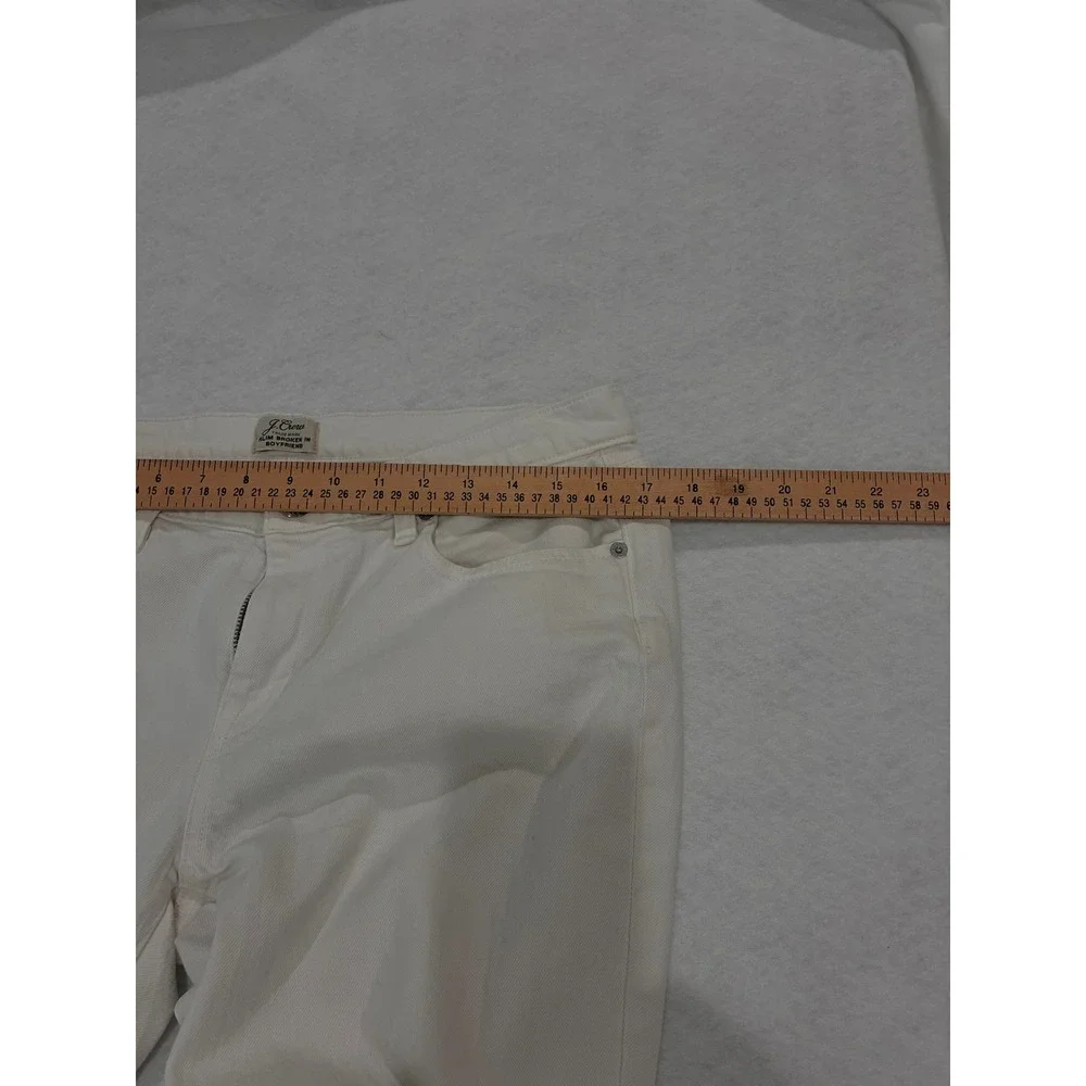J.Crew Toothpick Jeans White Slim Fit Denim Pants Women‎ Size 27 Mid Rise 29861